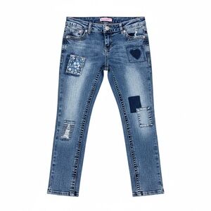 Almost Famous Kids Blue Patchwork Jeans